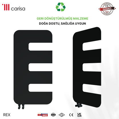 Carisa Rex Radiateur Design Mince en Acier Vertical Design Moderne Anthracite