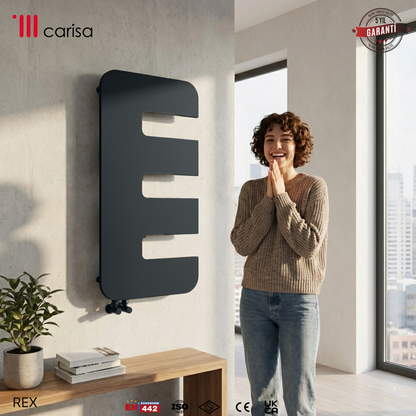 Carisa Rex Radiateur Design Mince en Acier Vertical Design Moderne Anthracite