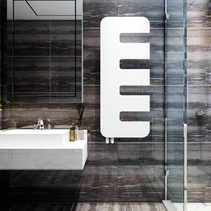 Carisa Rex Radiateur Design Mince en Acier Vertical Design Moderne Blanc
