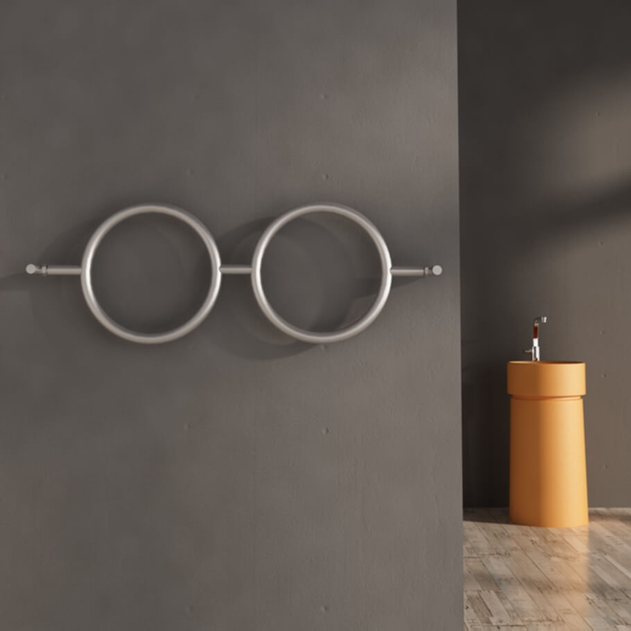 Carisa Roni Sèche-Serviettes en Acier Inoxydable Design Moderne Satiné Poli