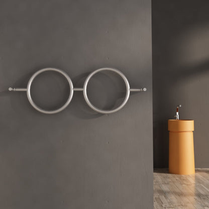Carisa Roni Sèche-Serviettes en Acier Inoxydable Design Moderne Satiné Poli