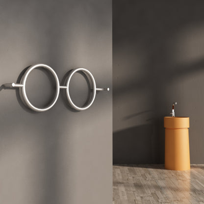 Carisa Roni Sèche-Serviettes en Acier Inoxydable Design Moderne Satiné Poli