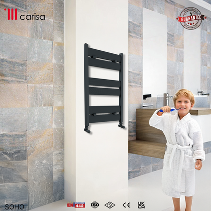 Carisa Soho Sèche-Serviettes en Aluminium Design Moderne Anodisé Poli