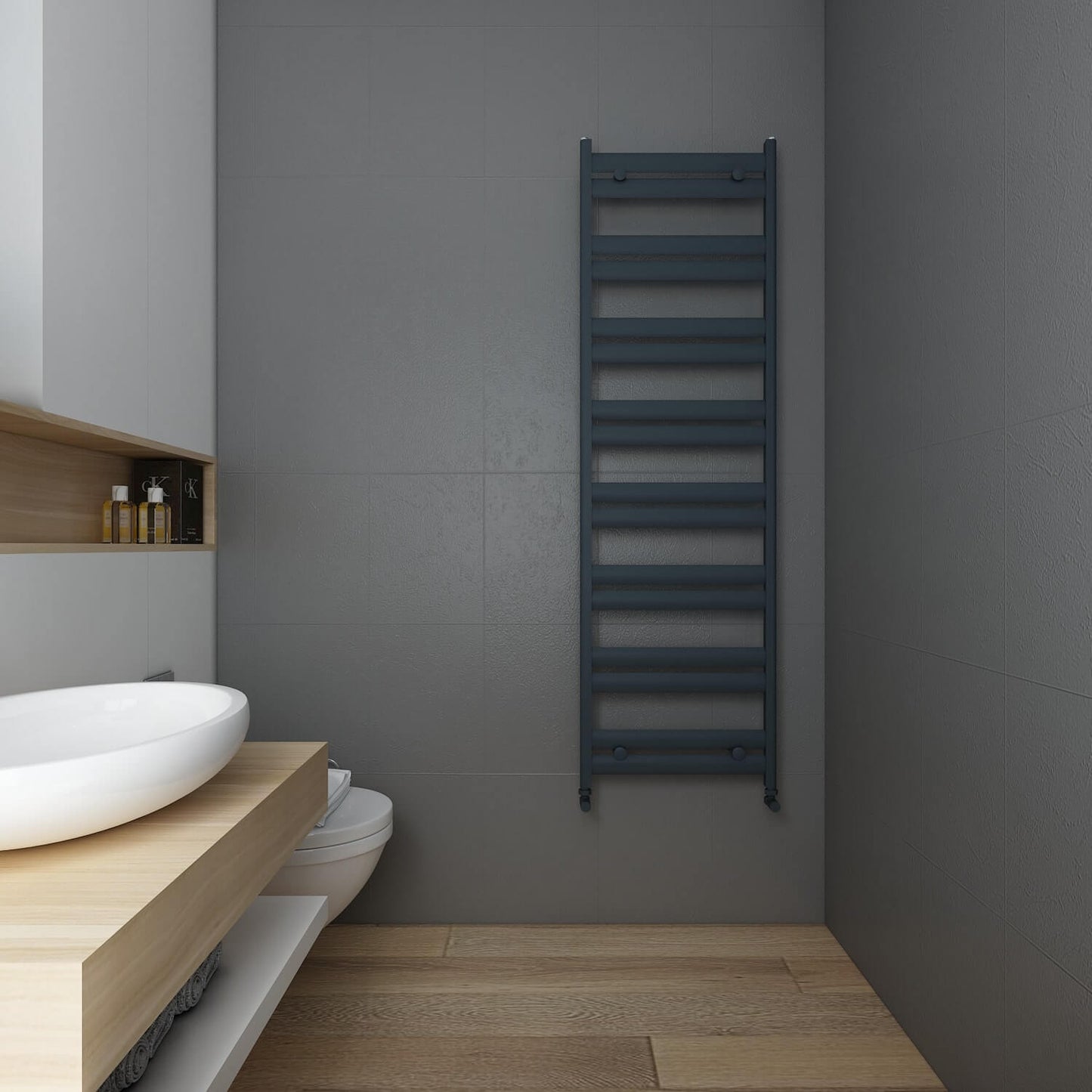 Carisa Soleil Sèche-Serviettes en Aluminium Design Moderne Anthracite