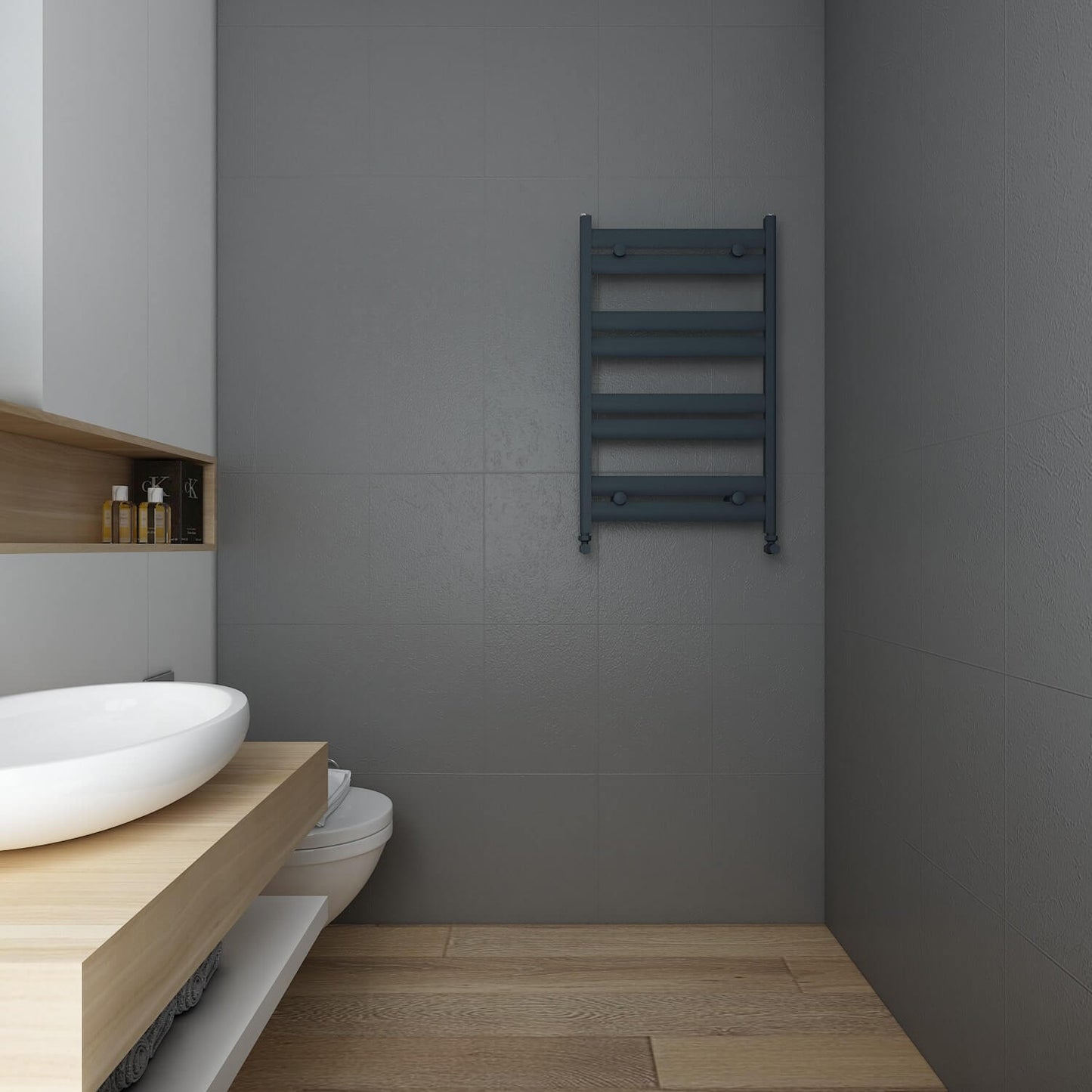Carisa Soleil Sèche-Serviettes en Aluminium Design Moderne Anthracite