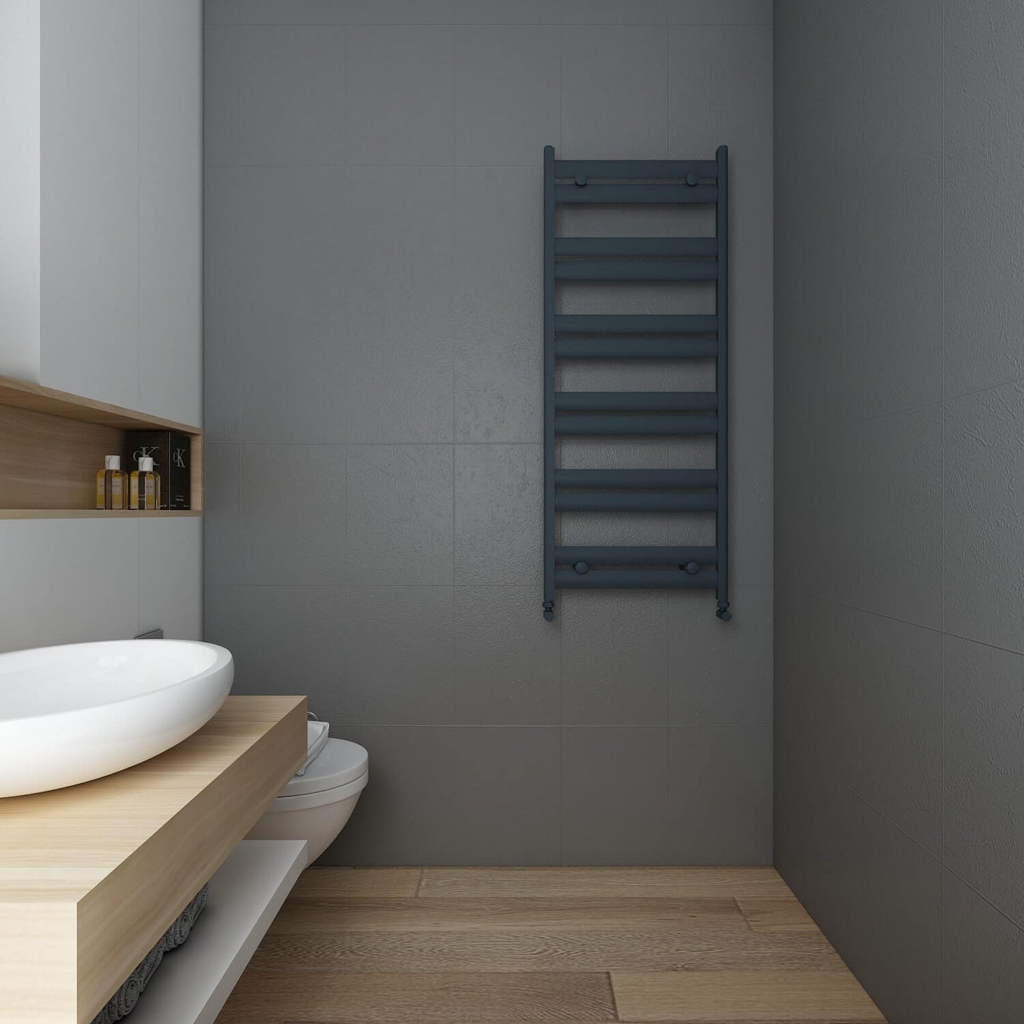 Carisa Soleil Sèche-Serviettes en Aluminium Design Moderne Anthracite