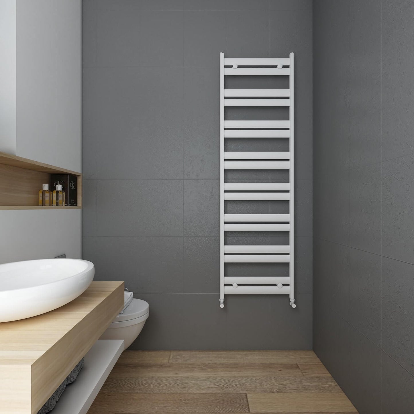 Carisa Soleil Sèche-Serviettes en Aluminium Design Moderne Blanc