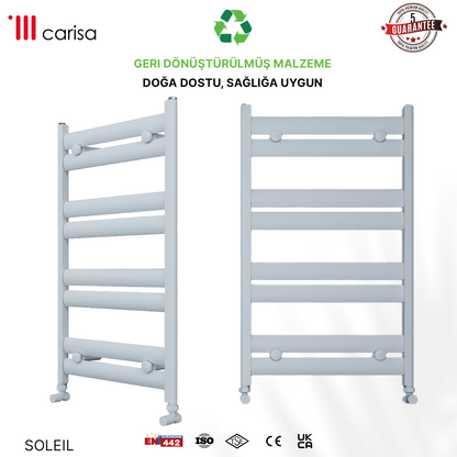 Carisa Soleil Sèche-Serviettes en Aluminium Design Moderne Blanc