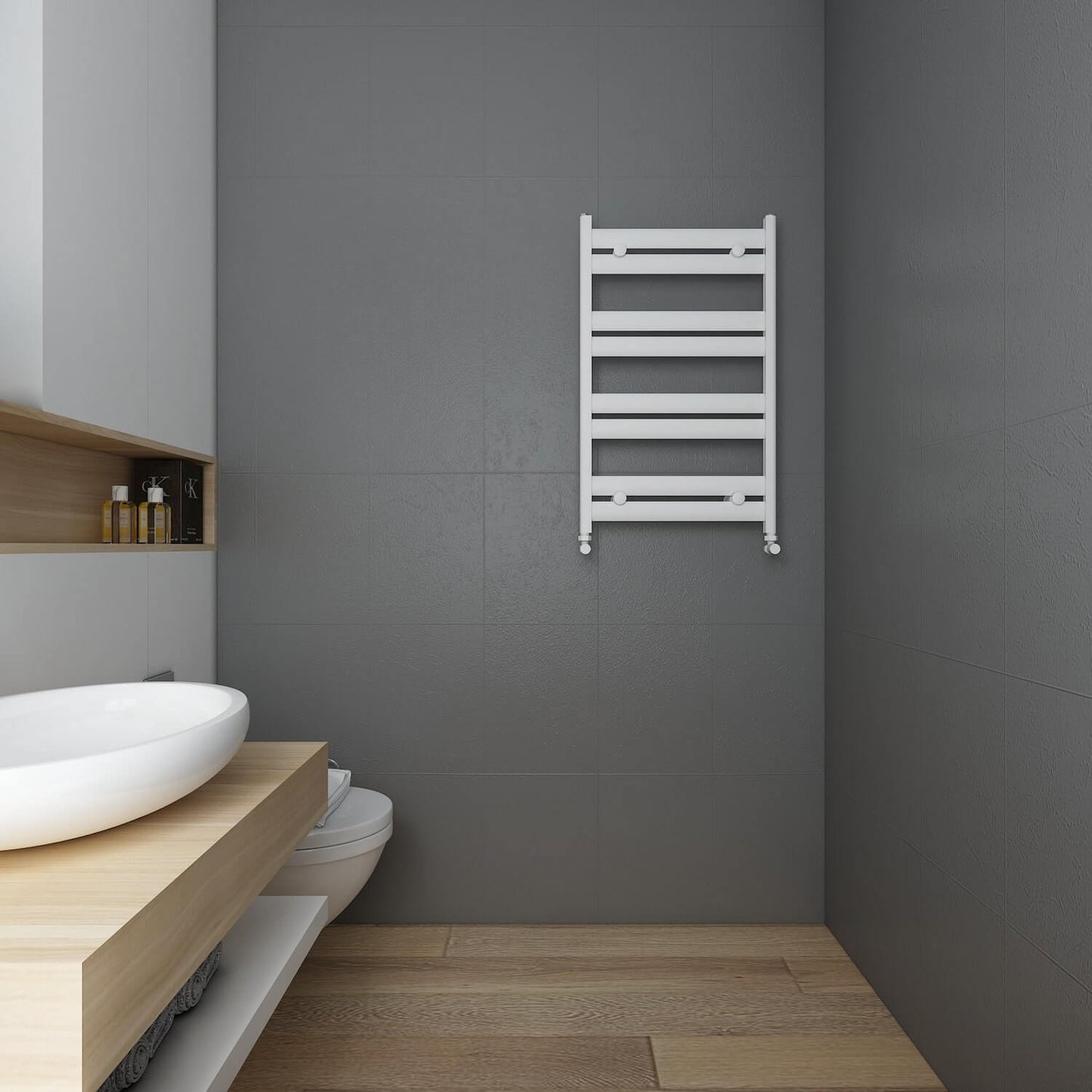 Carisa Soleil Sèche-Serviettes en Aluminium Design Moderne Blanc