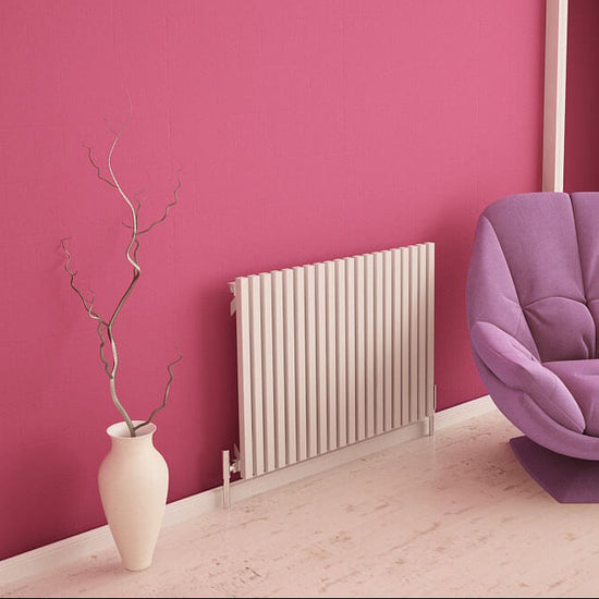 Carisa Sophia Radiateur en Aluminium Horizontal Design Moderne Blanc