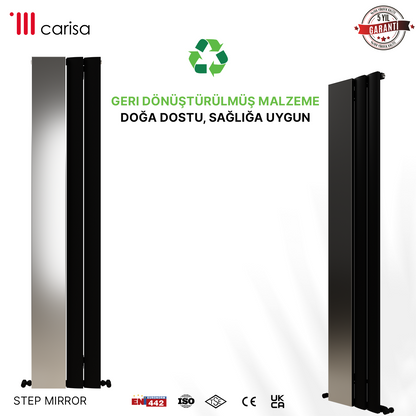 Carisa Step Mirror Radiateur en Aluminium Vertical Design Moderne Anthracite