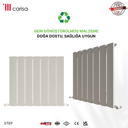 Carisa Step Radiateur en Aluminium Horizontal Design Moderne Blanc