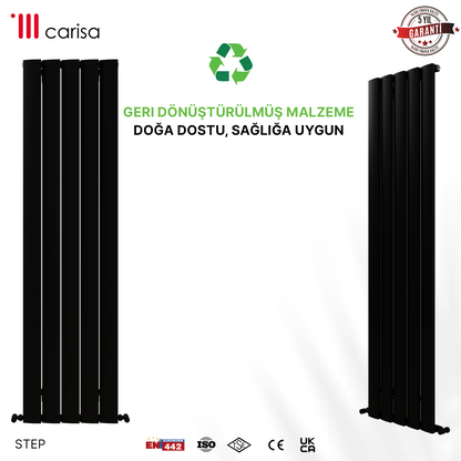 Carisa Step Radiateur en Aluminium Vertical Design Moderne Anthracite
