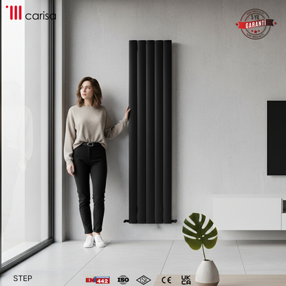 Carisa Step Radiateur en Aluminium Vertical Design Moderne Anthracite