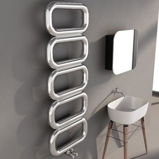 Carisa Talent Sèche-Serviettes en Acier Inoxydable Design Moderne Miroir Poli