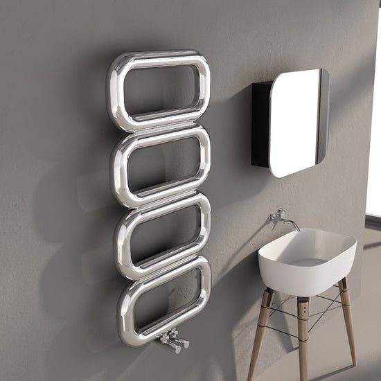 Carisa Talent Sèche-Serviettes en Acier Inoxydable Design Moderne Miroir Poli