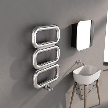 Carisa Talent Sèche-Serviettes en Acier Inoxydable Design Moderne Miroir Poli