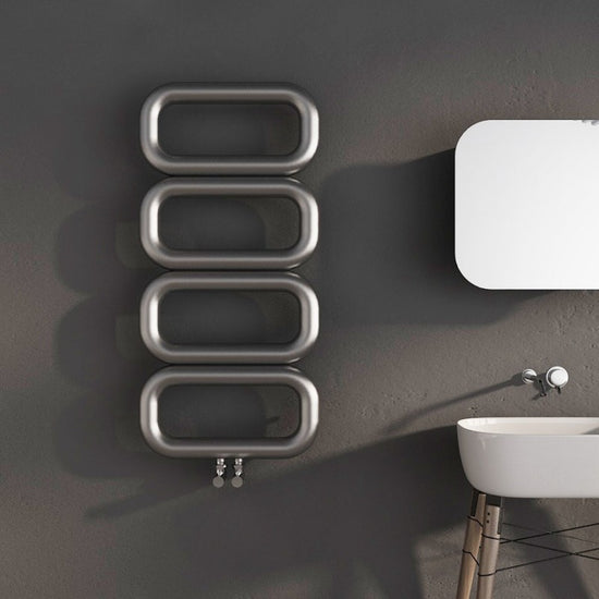 Carisa Talent Sèche-Serviettes en Acier Inoxydable Design Moderne Satiné Poli