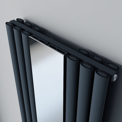 Carisa Tallis Mirror Radiateur en Aluminium Vertical Design Moderne Anthracite