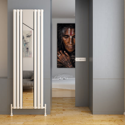 Carisa Tallis Mirror Radiateur en Aluminium Vertical Design Moderne Blanc