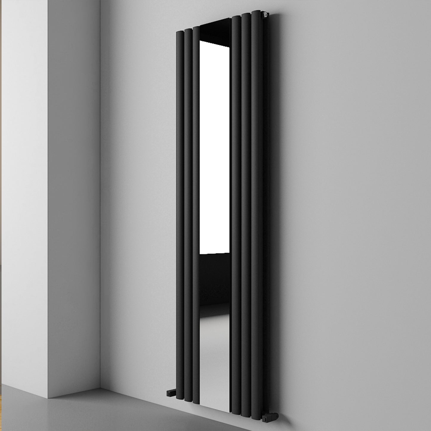 Carisa Tallis Mirror Radiateur en Aluminium Vertical Design Moderne Noir