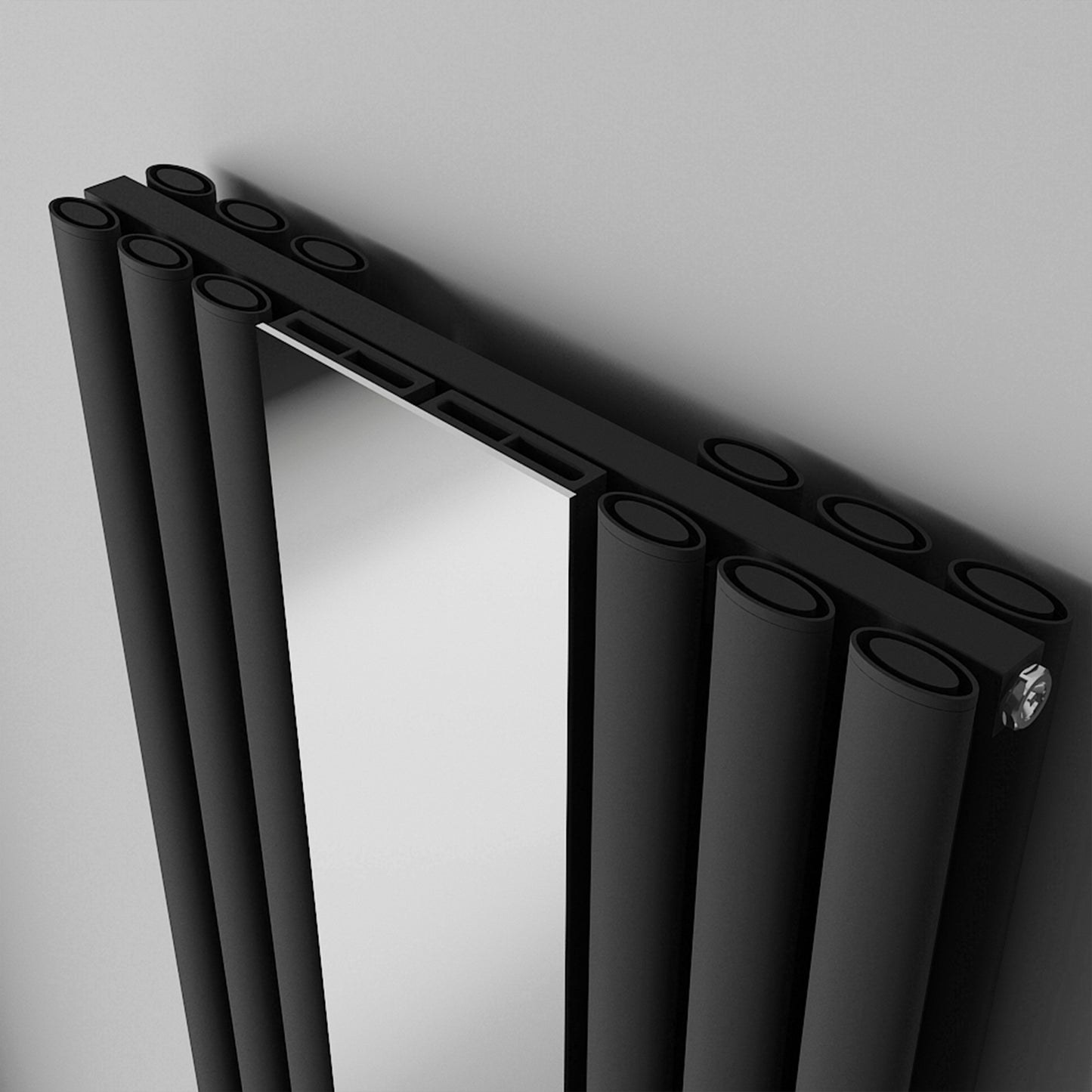 Carisa Tallis Mirror Radiateur en Aluminium Vertical Design Moderne Noir