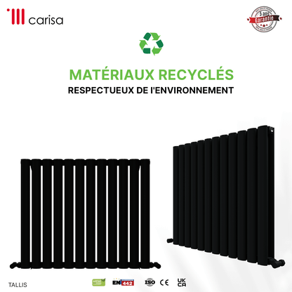 Carisa Tallis Radiateur en Aluminium Horizontal Design Moderne Anthracite