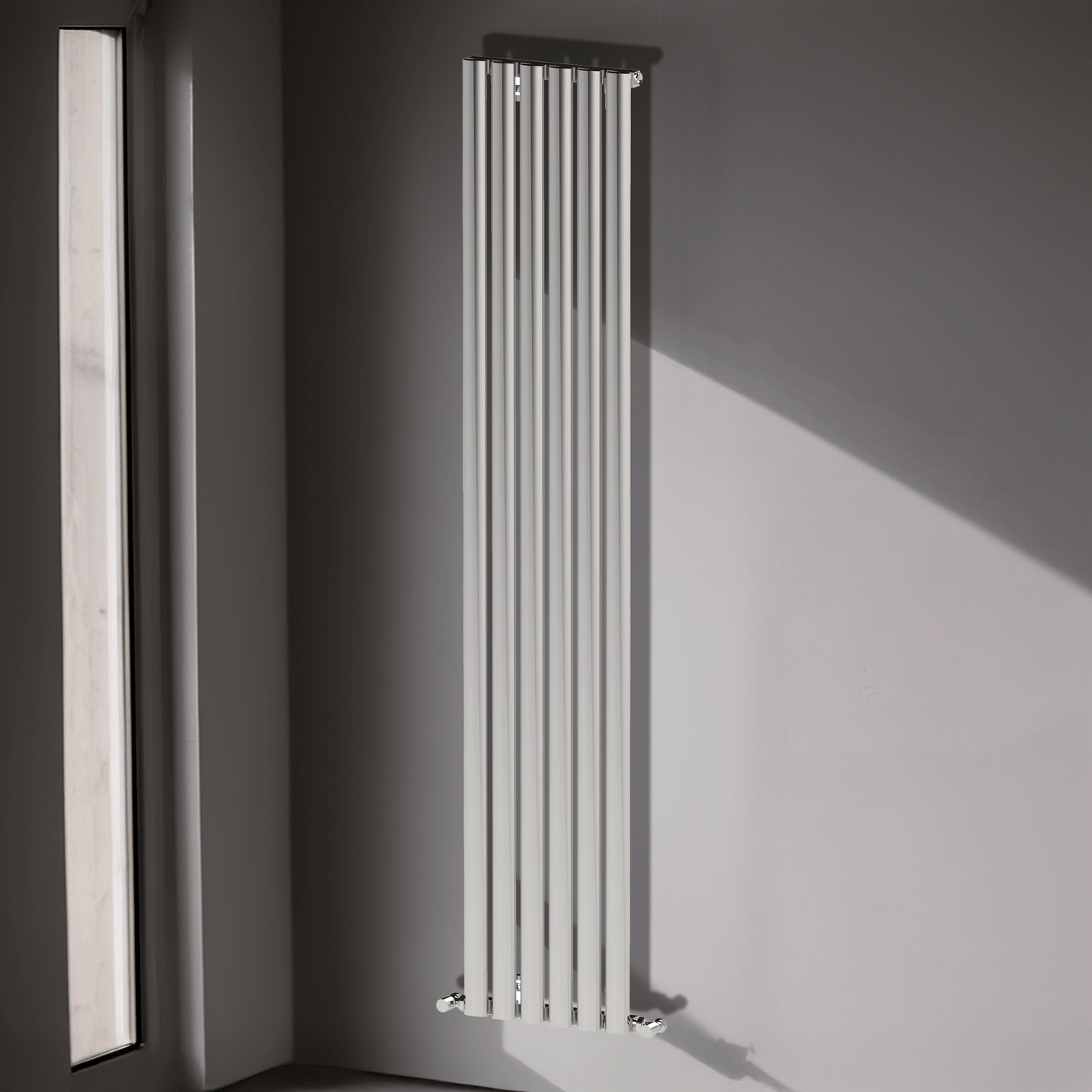 Carisa Tallis Radiateur en Aluminium Vertical Design Moderne Anodisé Poli