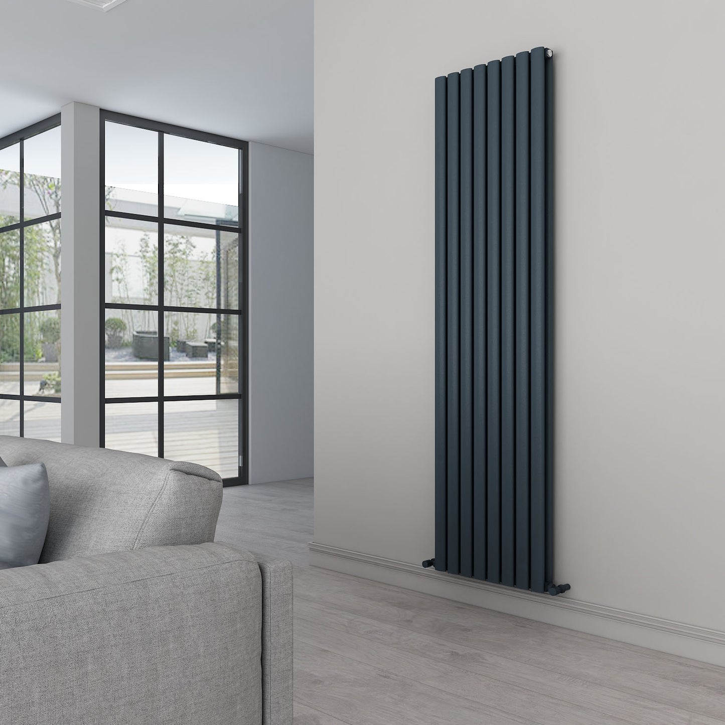 Carisa Tallis Radiateur en Aluminium Vertical Design Moderne Anthracite