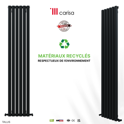 Carisa Tallis Radiateur en Aluminium Vertical Design Moderne Anthracite