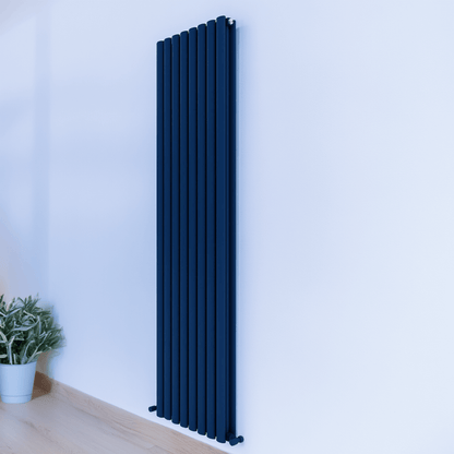Carisa Tallis Radiateur en Aluminium Vertical Design Moderne Bleu Marine