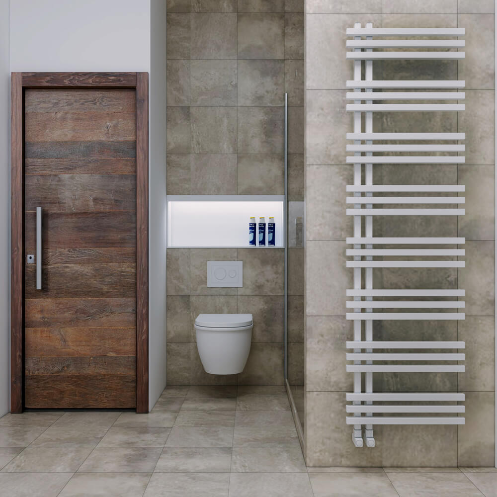 Carisa Terra Sèche-Serviettes en Aluminium Design Moderne Blanc