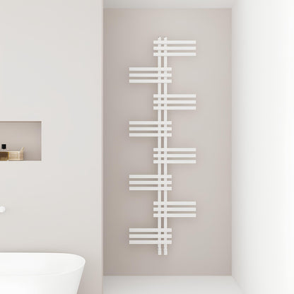 Carisa Unico Sèche-Serviettes en Aluminium Design Moderne Blanc