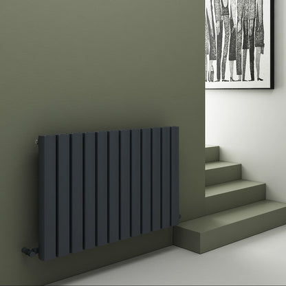 Carisa Vesta Radiateur en Aluminium Horizontal Design Moderne Gris foncé