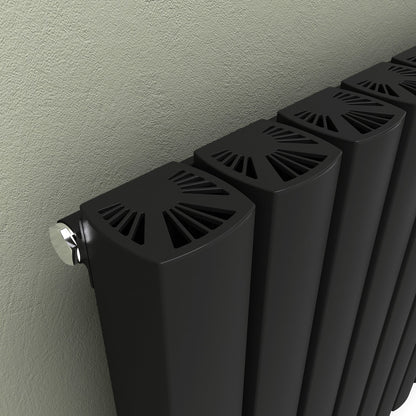 Carisa Vesta Radiateur en Aluminium Horizontal Design Moderne Noir