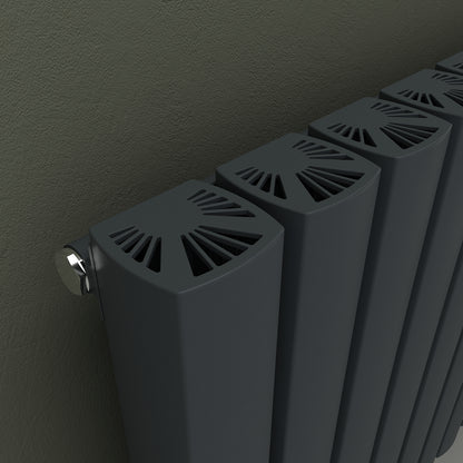 Carisa Vesta Radiateur en Aluminium Vertical Design Moderne Gris foncé