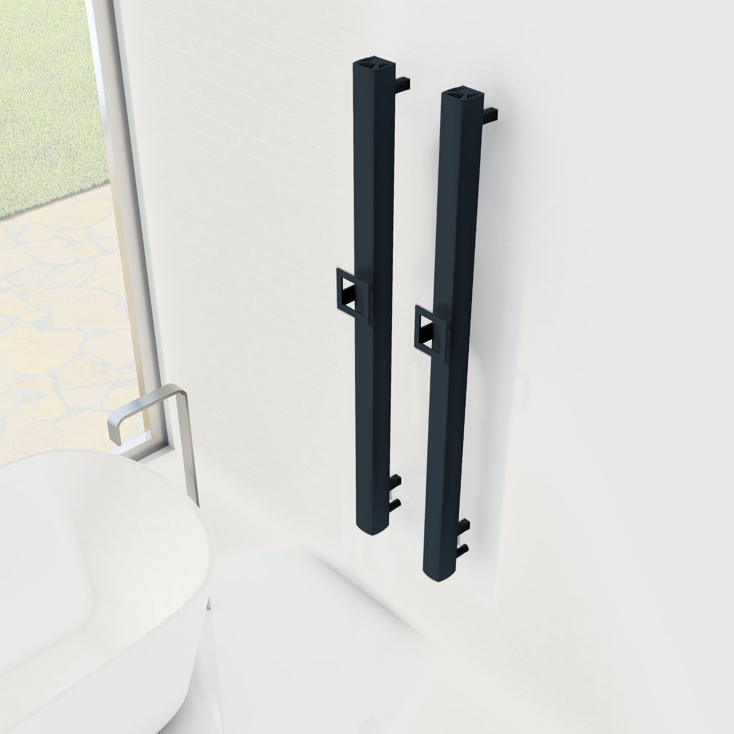 Carisa Vesta S Single Sèche-Serviette Électrique Design Moderne Anthracite