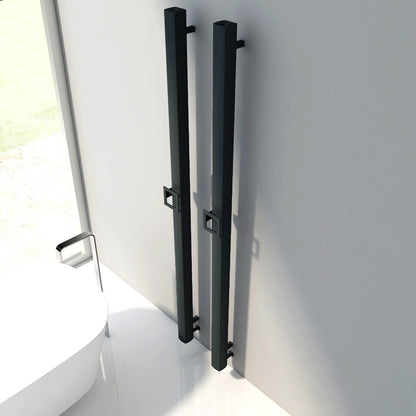 Carisa Vesta Single Sèche-Serviette Électrique Design Moderne Noir