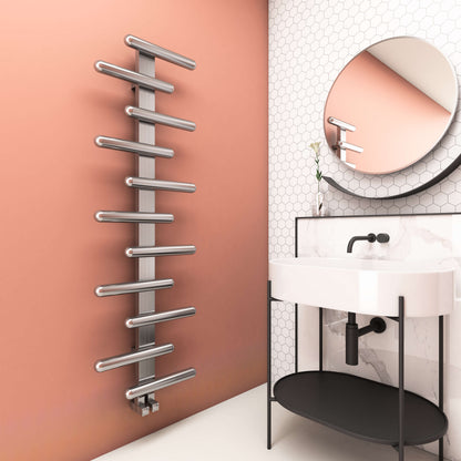 Carisa Vivi Sèche-Serviettes en Acier Inoxydable Design Moderne Miroir Poli