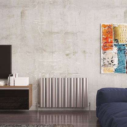 Carisa Wave Radiateur en Aluminium Horizontal Design Moderne Anodisé Poli