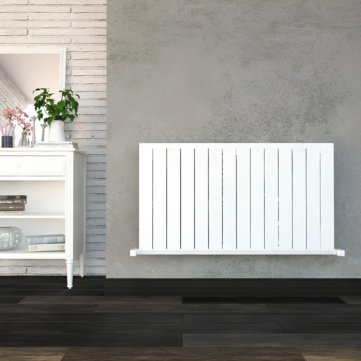 Carisa Elite Radiateur en Aluminium Horizontal Design Moderne Glossy Blanc