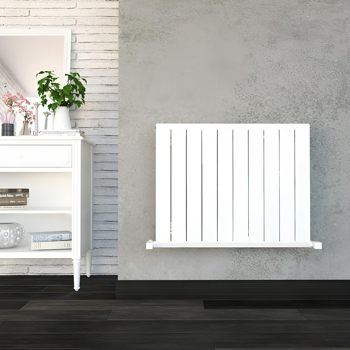 Carisa Elite Radiateur en Aluminium Horizontal Design Moderne Glossy Blanc