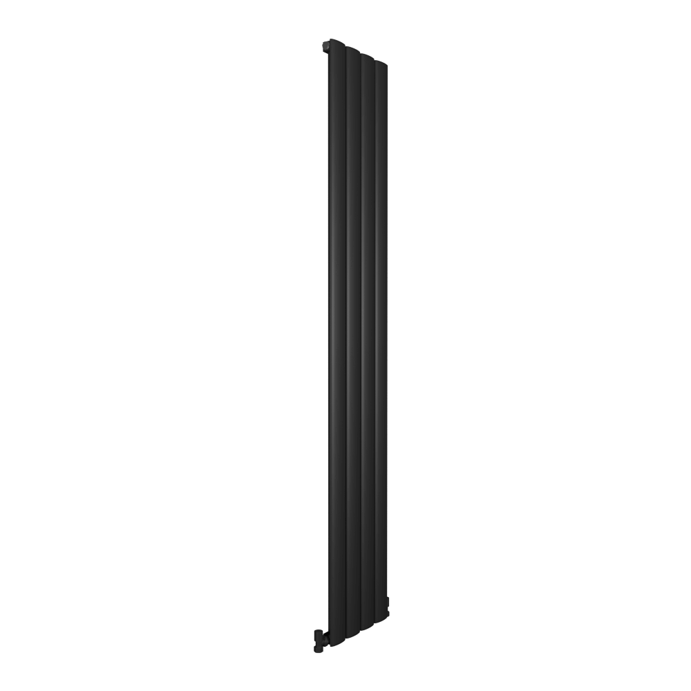 Carisa Elliptic Radiateur en Aluminium Vertical Design Moderne Noir