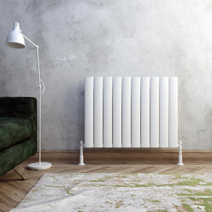 Carisa Elliptic Radiateur en Aluminium Horizontal Design Moderne Blanc