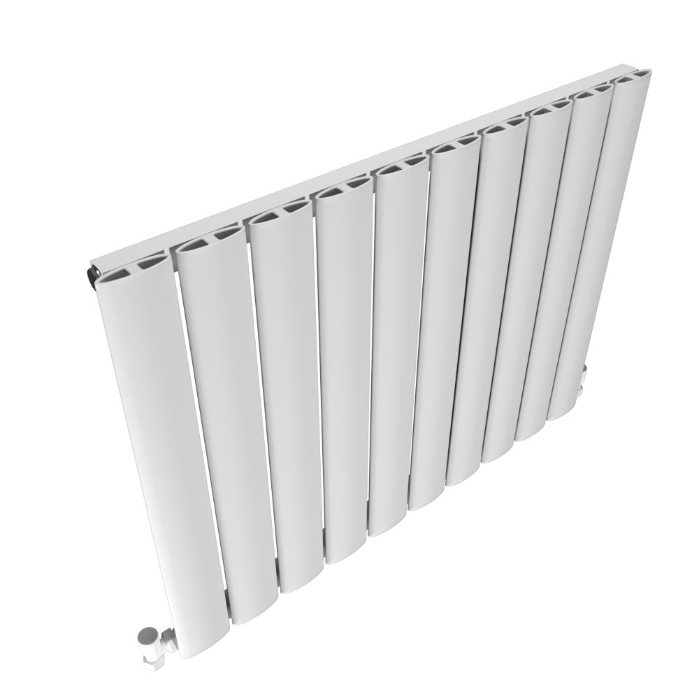 Carisa Elliptic Radiateur en Aluminium Horizontal Design Moderne Blanc