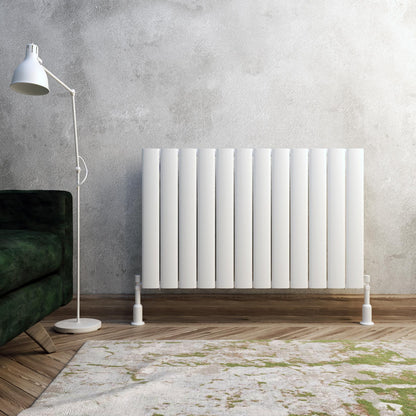 Carisa Elliptic Radiateur en Aluminium Horizontal Design Moderne Blanc