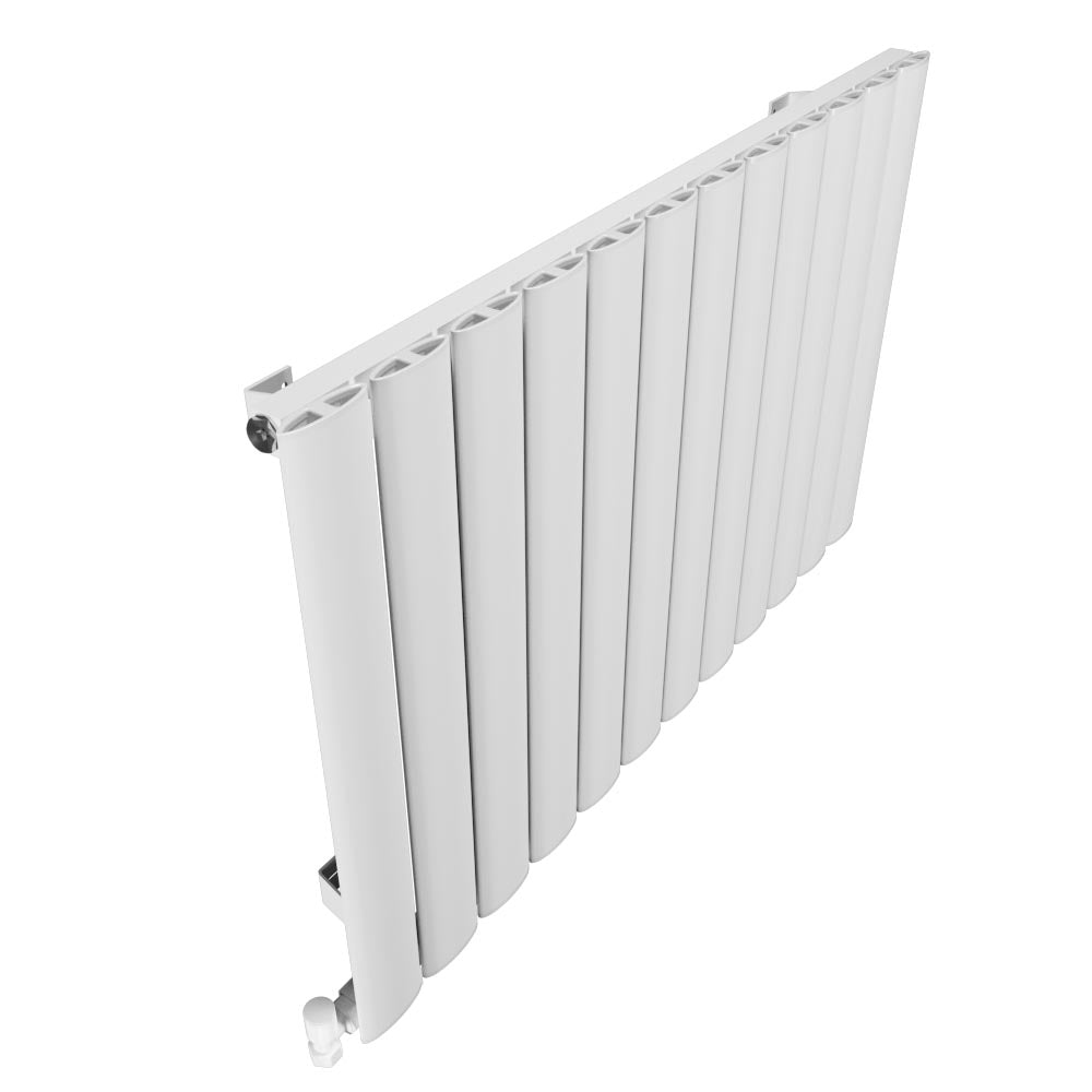 Carisa Elliptic Radiateur en Aluminium Horizontal Design Moderne Blanc