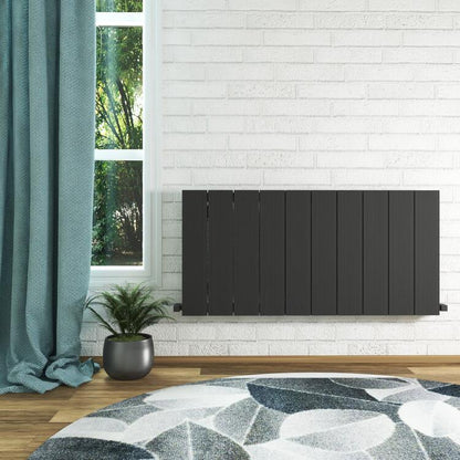 Carisa Elvino Radiateur en Aluminium Horizontal Design Moderne Gris foncé