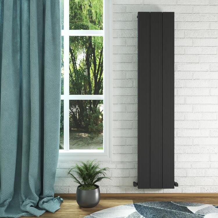 Carisa Elvino Radiateur en Aluminium Vertical Design Moderne Gris foncé