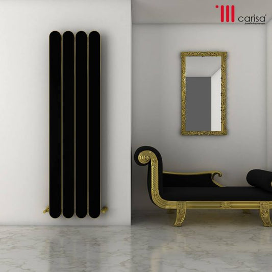 Carisa Magico Radiateur en Aluminium Vertical Design Moderne Noir